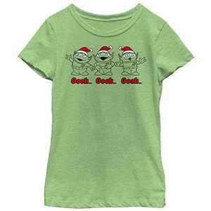 Disney Pixar Toy Story Aliens Trio Santa Christmas Girls T-Shirt, Green Apple, X-Small, Apple Green, XS