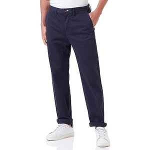GANT Klassieke broek voor heren, normale twill chinos, marine, standaard, marineblauw, 30W x 32L