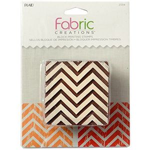 Plaid Fabric Creations ""Chevron"" stempel, hars, bruin, medium, 6 x 6 cm