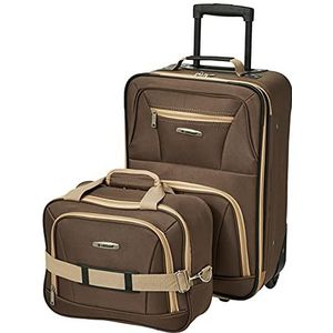 Rockland Fashion Softside Bagageset, bruin, Eén maat, Fashion Softside bagageset