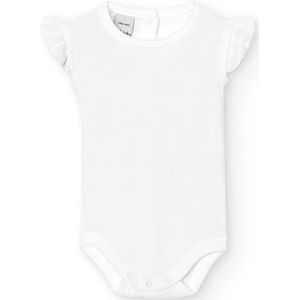 BABIDU Babybody met bandjes en kant, 100% katoen, zachte en ademende hypoallergene stof voor de gevoelige huid, mouwloze babybody voor pasgeborenen, eerste keer dragen