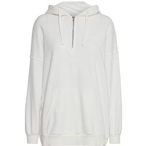 THEJOGGCONCEPT JCSAFINE dames sweatshirt pullover sweater hoodie capuchon pullover met ritssluiting en kangoeroezak, gebroken wit (114800), M
