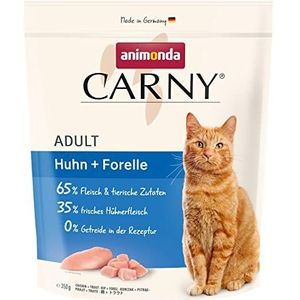 animonda Carny Kattenvoer voor volwassenen, zonder suiker en granen, met kip en forel, 6 x 350 g