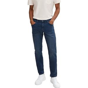 TOM TAILOR herenjeans Marvin Straight, 10136 - Donkerblauw Denim, 34W/36L