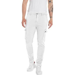 Replay Heren Jeans Jaan Slim-Fit Hyperflex met stretch, 209 Pearl Grey, 33W / 32L