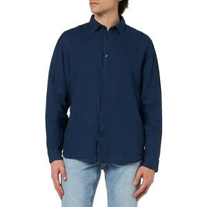 SELETED HOMME Heren Slhregkylian Linnen Shirt Ls Classic Noos shirt met lange mouwen, sky captain, S