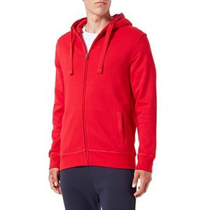 HRM Heren Premium Capuchonjack, Rood, Maat 5XL I Fair Trade Heren Jas met Capuchon, 320 g/m² I Gemaakt van 70% Katoen & 30% Gerecycled Polyester