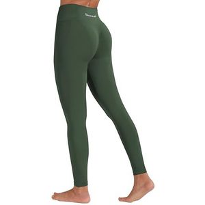 Sunzel Scrunch Butt Lifting Leggings Vrouwen Hoge Taille Naadloze Workout Leggings Gym Booty Panty Buikcontrole Yoga Broek, Brons Groen, M