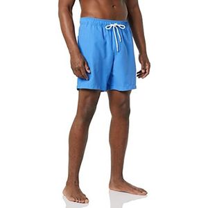 Amazon Essentials Men's Sneldrogende zwembroek met binnenbeenlengte van 18 cm, Blauw, M
