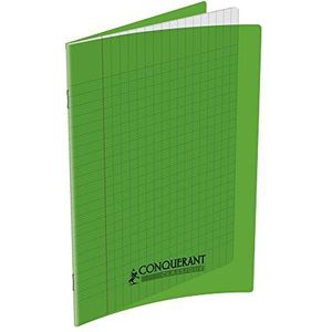 Conquérant 400089841 boekje, A4, envelop van polypropyleen, 140 pagina's, grote ruiten, groen