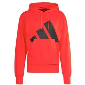 adidas Heren ESSENTIALS BIG LOGO FRENCH TERRY HOODIE, Pure Ruby/Black, XL