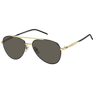 Tommy Hilfiger Uniseks zonnebril, I46/Ir Mt Blck Gold, 60