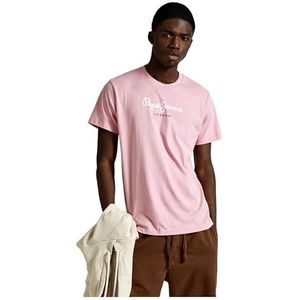 Pepe Jeans Heren Eggo N T-shirt, roze (Ash Rose Pink), XS, Roze (Ash Rose Roze), XS