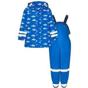Playshoes - Regenpak - Blauw - Kinderen - Haaienprint