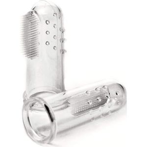 Irisana DentalPet Tandenborstels voor huisdieren, 2 stuks, herbruikbare siliconen borstels, vrij van BPA, pvc en ftalaten, vingervorm, 100% medische siliconen