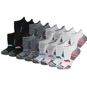 Saucony Dames Multi-Pack Performance Hiel Tab Athletic Sokken Hardlopen (Pack van 8), Grijze mode (16 paar), Shoe Size: 5-7