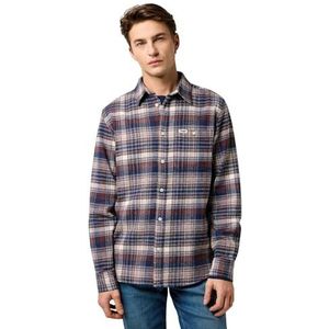 Geborsteld - 1 PKT Shirt - Navy Birch - Overhemd