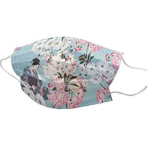 Cedon Fashion beschermmasker 18x 11cm Geisha, meerkleurig van microvezel, machinewasbaar op 60°, 2034373