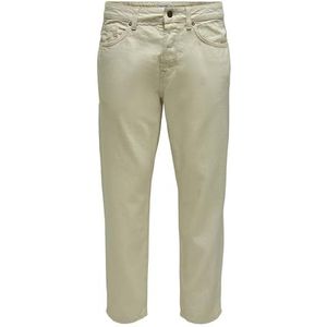 ONLY & SONS Men's ONSAVI Beam TAP RAW Cotton PK 8659 CS Jeans, Ecru, 34/34