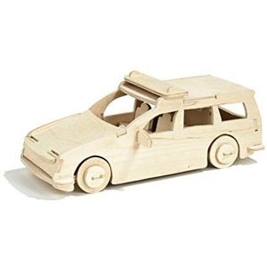 Pebaro Houten bouwpakket Politieauto 18 x 7 x 7,5 cm