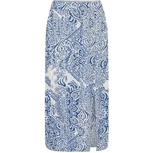 ONLY Dames Onlnova Life Elite Lamar Slit Skirt AOP, Mazarine Blue, M