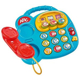 Simba 104010016 - ABC kleurrijke telefoon, babyspeelgoed, draaibeelddisplay, melodie, speltelefoon, leertelefoon, met verschillende geluiden, 20 cm, motoriek, peuters, vanaf 6 maanden