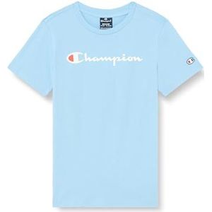 Champion Legacy Icons B - S/S Crewneck T-shirt, blauw, 9-10 jaar kinderen en jongeren SS24, Lichtblauw