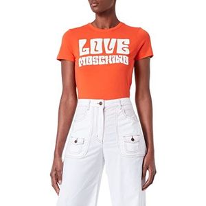 Love Moschino T-shirt voor dames, oranje, 48 NL