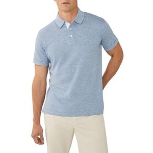 Hackett London Linnen Filafil Polo voor heren, Blauw (Chambray Blue), XL