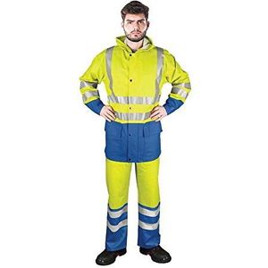 Reis Kplpufluo_Yn3Xl beschermende regenset, geelblauw, 3XL maat