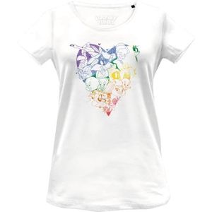 cotton division T-shirt voor dames, Wit, L