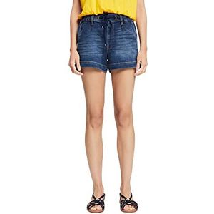 edc by ESPRIT Jeansshort voor dames, 901/Blue Dark Wash., 32