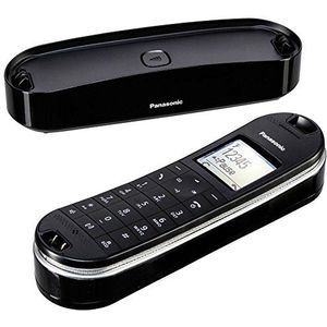 Panasonic KX-TGK320GB Design-telefoon draadloos met antwoordapparaat (analoge telefoon (DECT), Eco-Plus-modus, oproepvergrendeling, wekker, babyhone) zwart