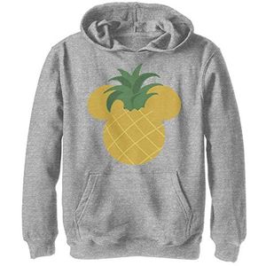 Disney Characters Pineapple Ears Boy's Hooded Pullover Fleece, Athletic Heather, Small, Athletic Heather, S