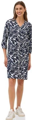 Cecil - Zomerjurk - Blauw - V-halslijn - 3/4-mouwen