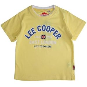 Lee Cooper T-shirt voor jongens - top met korte mouwen - katoen - geel - 8 jaar, Geel, 8 Jaren