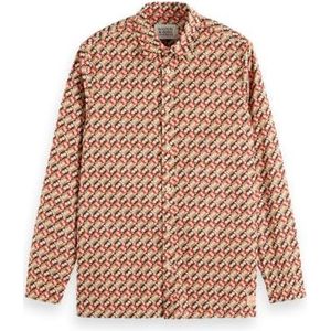 Scotch & Soda - 180116 - Overhemd - Regular Fit - Lange Mouwen - Geometrische Print - 100% Katoen