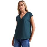 Street One - Blouse - Turkoois - Dames - V-hals