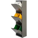 Inbouwprullenbak - RVS - 30 Liter - Met Deksel