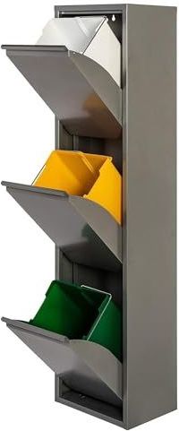 Inbouwprullenbak - RVS - 30 Liter - Met Deksel