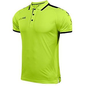 KELME Poloshirt met korte mouwen M/C, heren, neon groen/zwart, 3XL