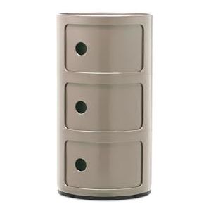 Kartell Componibili, opbergkast met 3 elementen, taupe