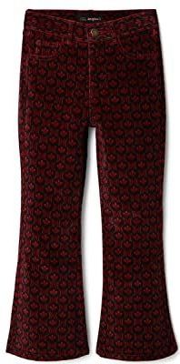 Broek - Ribfluweel - Geometrische Retro-print - Regular Fit - Mini Me-versie