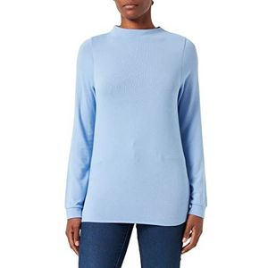 Street One Dames Lena T-Shirt, Shiny Blue Melange, 34