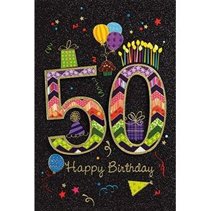 bsb Verjaardagskaart verjaardagsgroeten, verjaardagswensen voor de 50e verjaardag - Happy Birthday - envelop lichtgroen