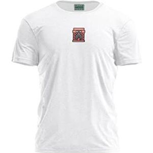 Bona Basics, Digitaal bedrukt basic T-shirt voor heren,% 100 katoen, wit, casual, heren bovenstuk, maat: L, wit, L