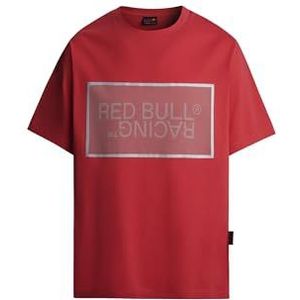 Red Bull Racing X Pepe Jeans Heren RBR MESH Film Logo TEE T-Shirt, Rood (Mars RED), XS, Rood (Mars Rood), XS