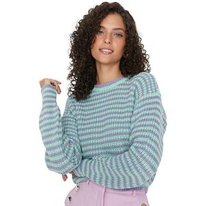 Trendyol Acryl Trui - Blauw - Regular S Blue, Blauw, S