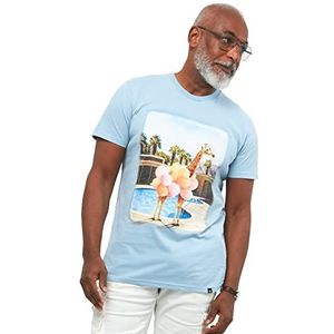 Joe Browns Heren Fun Animal Print T-shirt, lichtblauw, XXL