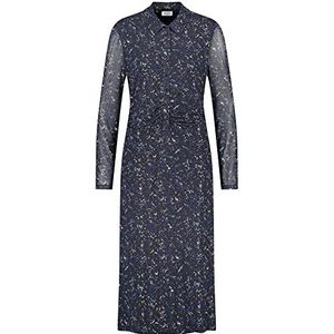 Gerry Weber Dames 880036-35026 jurk gebreide jurk, zwart/blauw print, 34